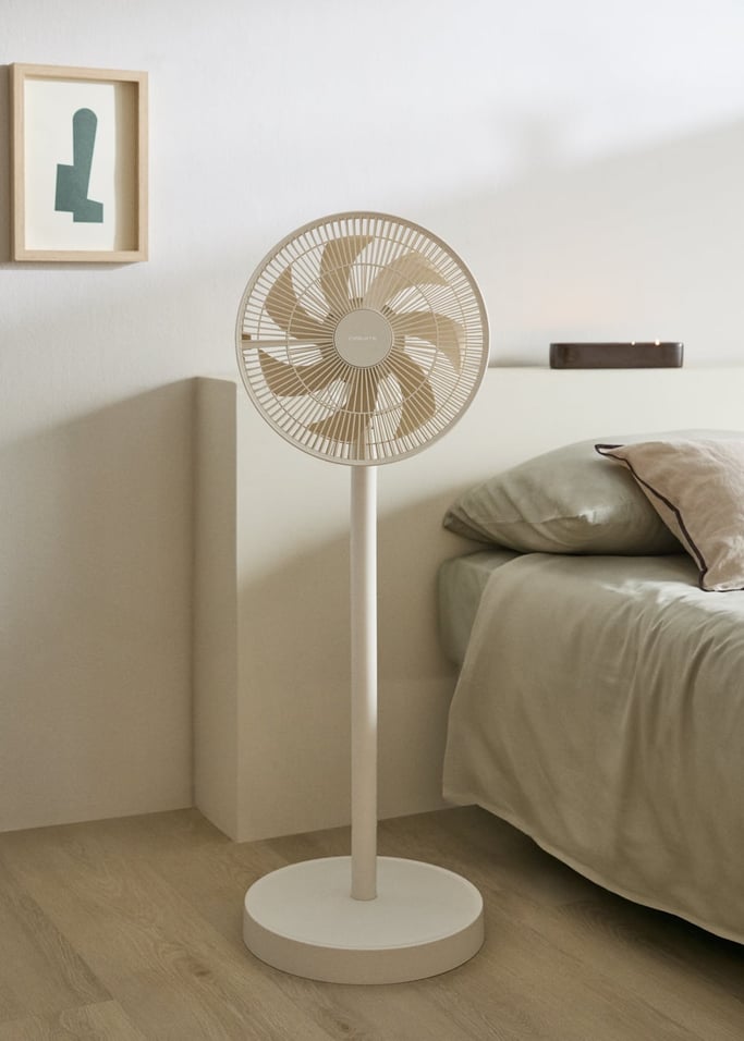 Air Stand Pliable - Ventilateur Sur Pied Pliable 50W - Blanc Cassé