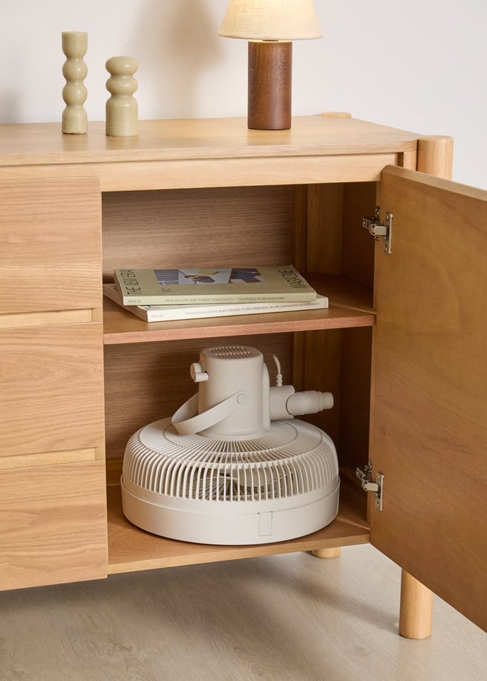 Air Stand Pliable - Ventilateur Sur Pied Pliable 50W - Blanc Cassé