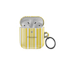 Coque À Rayures Jaunes Pour Apple Airpods 1/2