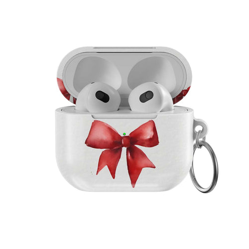 Coque Nœud Rouge Pour Apple Airpods 4
