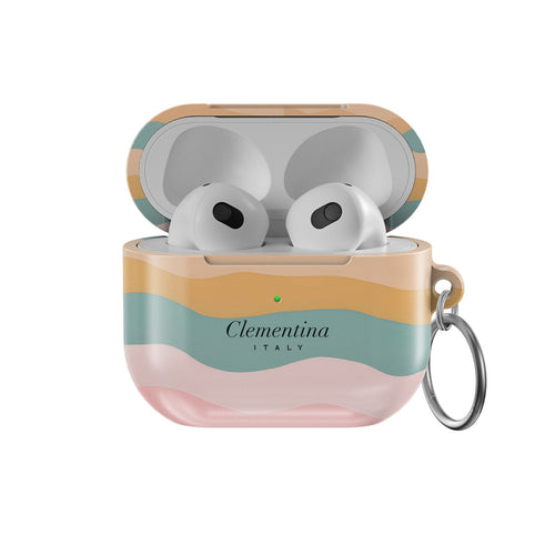 Coque Vague Arc-En-Ciel Pour Apple Airpods 4