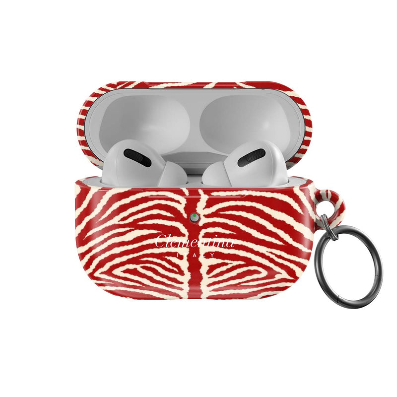 Coque Apple Airpods Pro 2 Burgundy Zebra