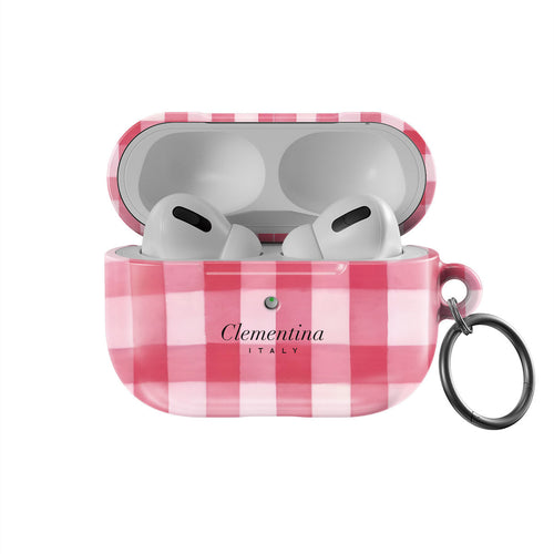 Coque Apple Airpods Pro 3 Pink Gingham