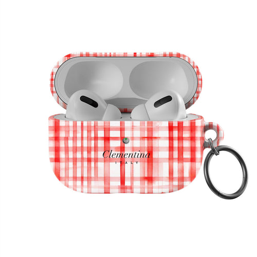 Coque Red Gingham Pour Apple Airpods Pro 3