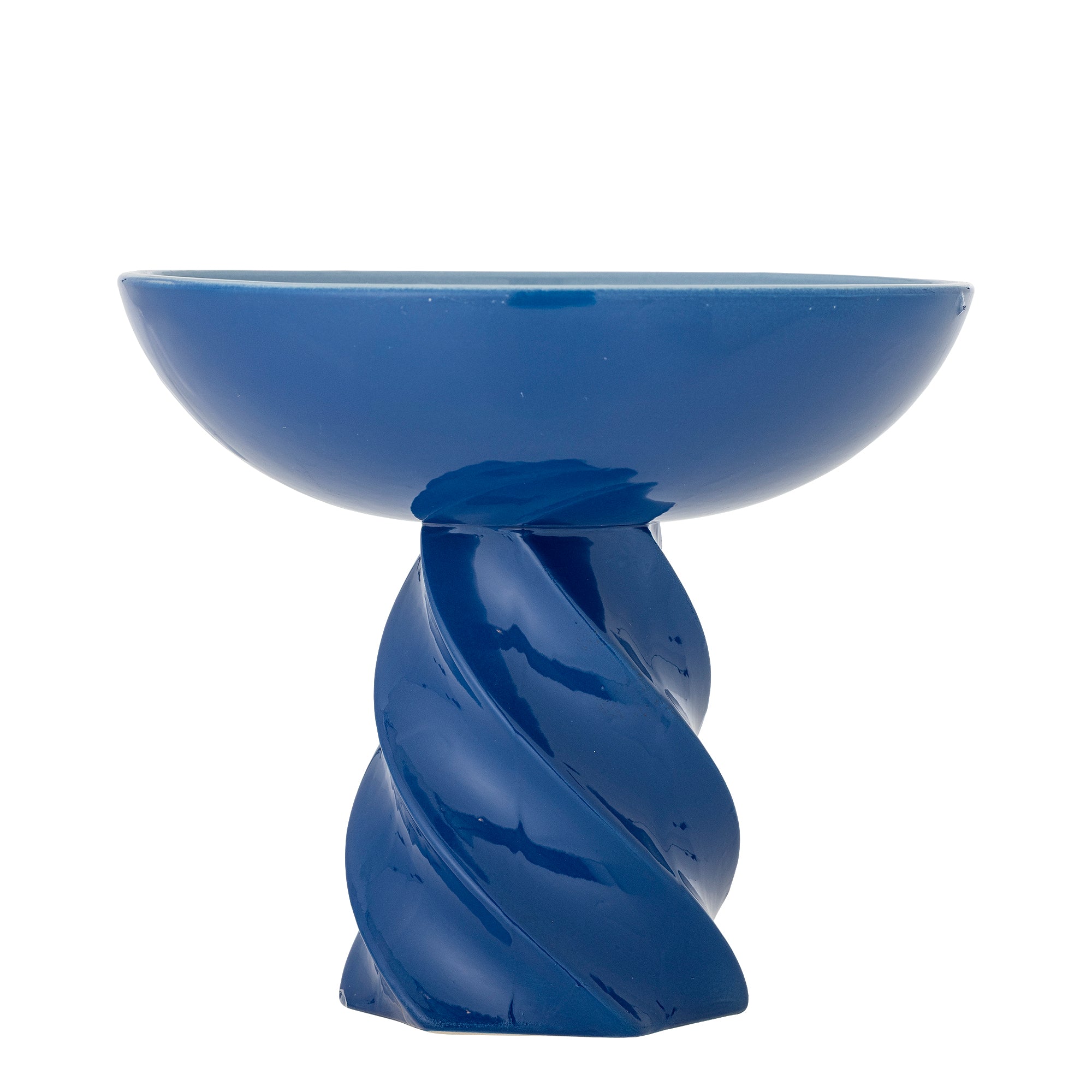 Riley - Pedestal Bowl - Blue - Stoneware