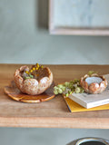 Reiko - Photophore - Marron - Marbre