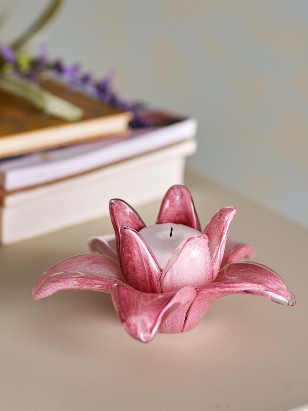 Wren - Objeto Decorativo - Rosa Empolvado - Vidrio