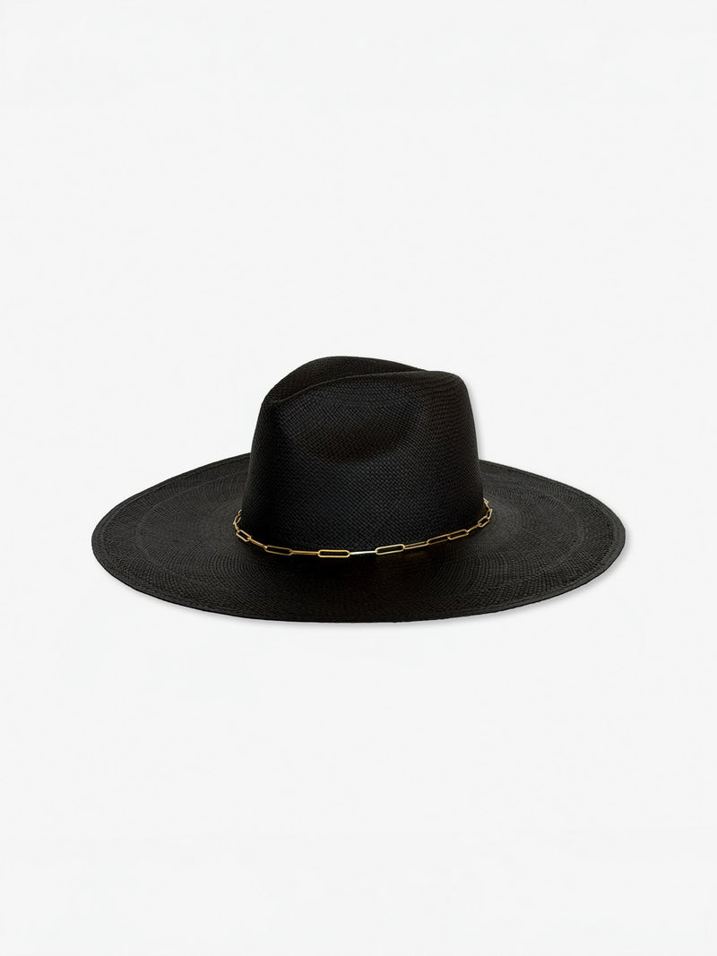Sombrero de Paja Alba - Negro