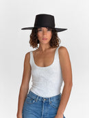 Sombrero de Paja Alba - Negro