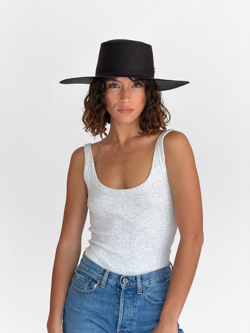 Sombrero de Paja Alba - Negro
