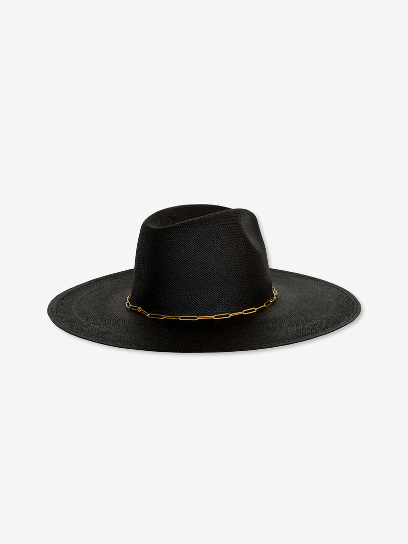 Alma Straw Hat - Black