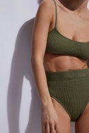 Haut de Maillot Alia - Kaki Smock