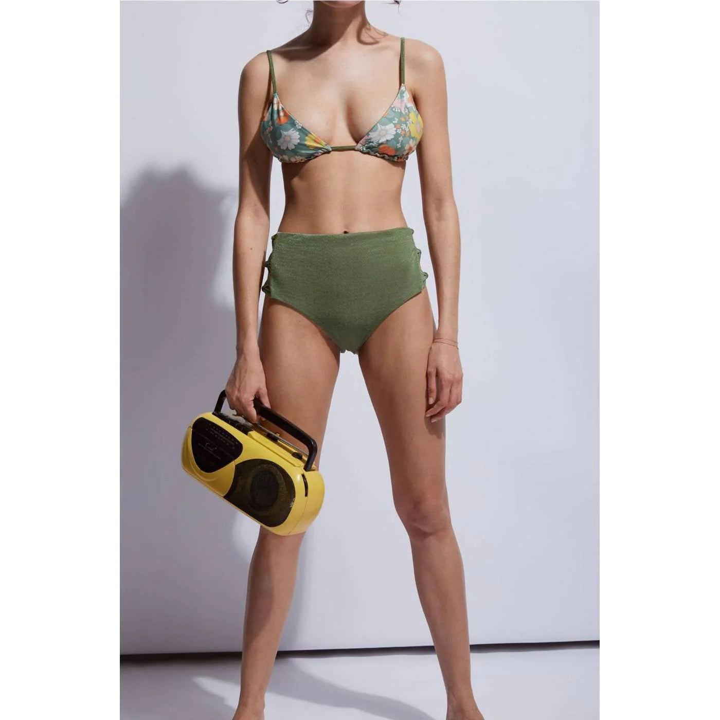 Monica Bikini Bottom - Shiny Khaki