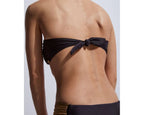 Haut de Maillot Monica - Black-Gold - Femme