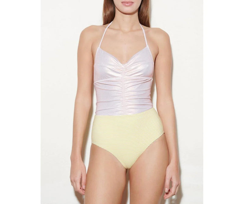 Maillot Une Pièce Phoenix - Yellow Seersucker