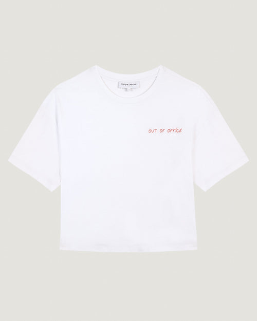 alesia t-shirt 'out of office'#color_white