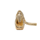 Alessa Gold Silver Pouch Bag with tassel detail and metallic finish, perfect for evening events.