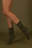 Chaussettes Laine Alpaga - Kaki