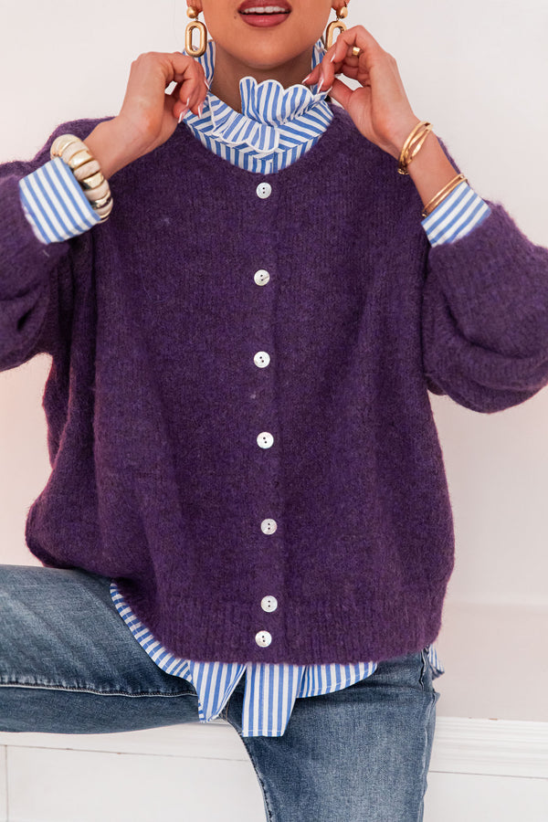 ALI Melanzana - Cardigan in lana