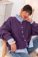 ALI Aubergine - Gilet Laine