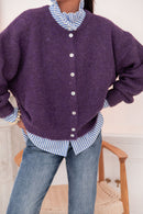 ALI Aubergine - Gilet Laine