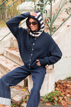 ALI Blu navy - Cardigan in lana