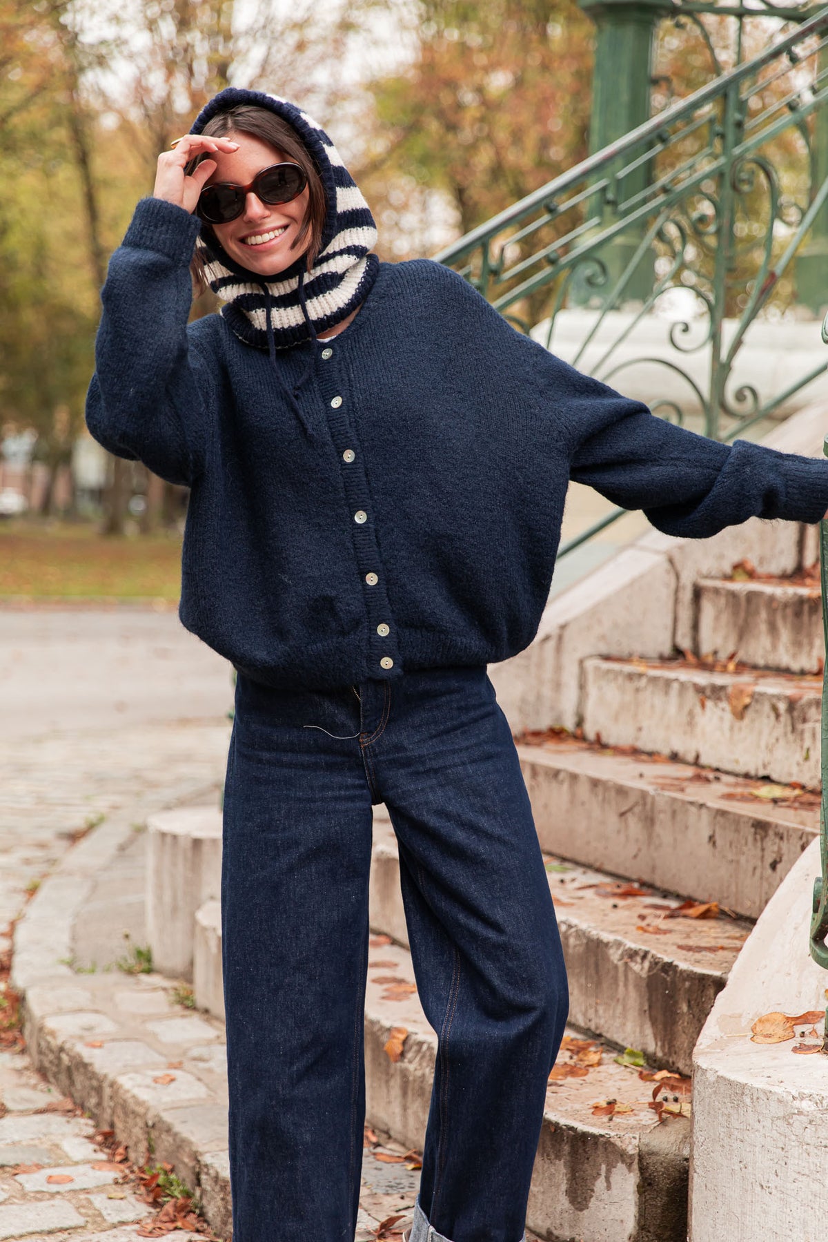 ALI Blu navy - Cardigan in lana