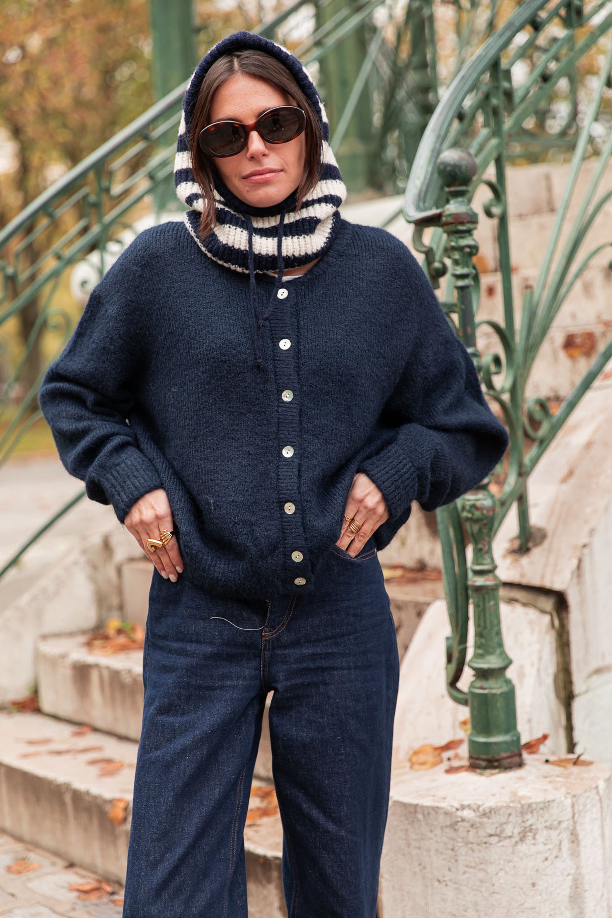 ALI Blu navy - Cardigan in lana