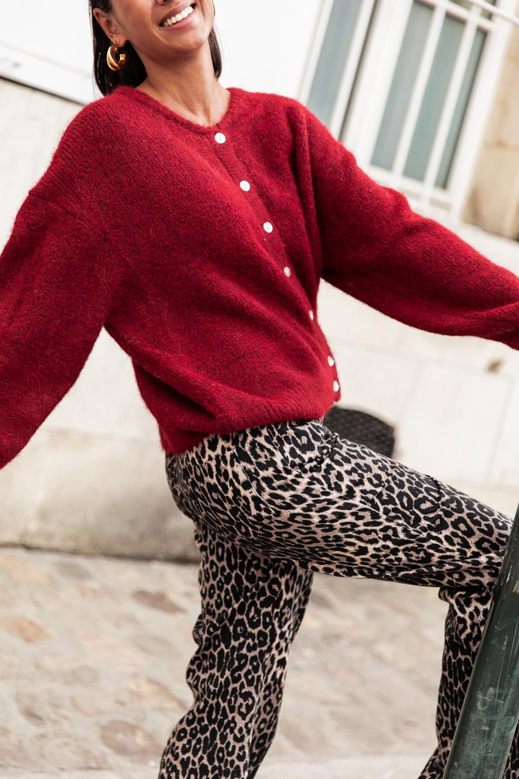 ALI Cherry - Wool Cardigan