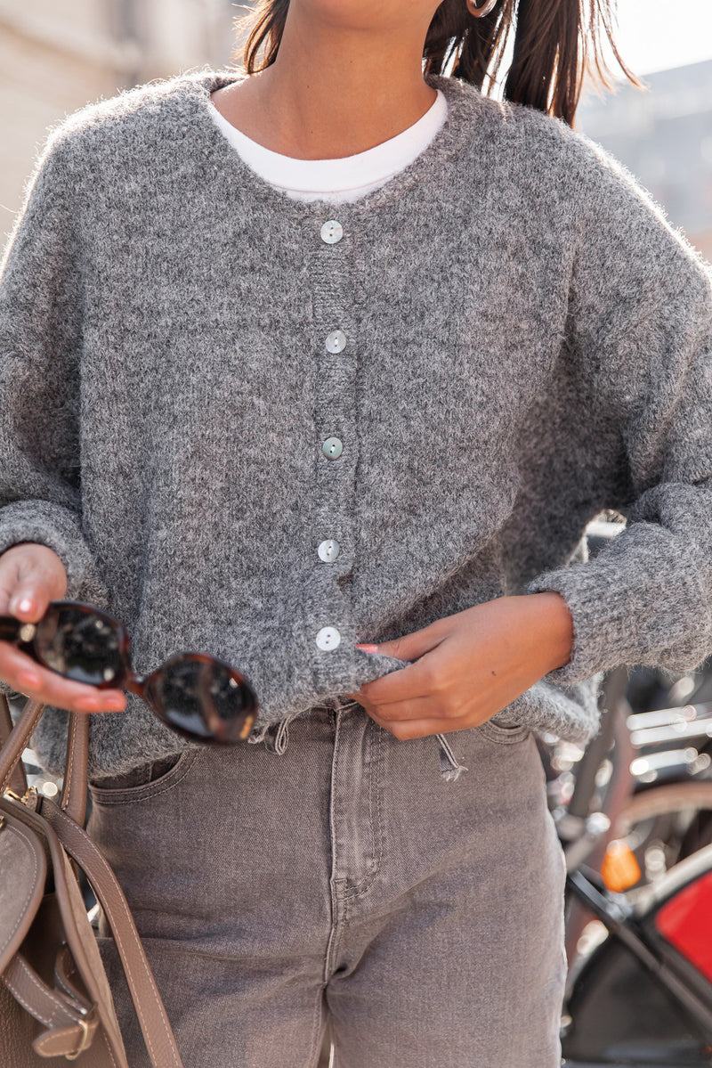 ALI Anthracite Gray - Wool Vest