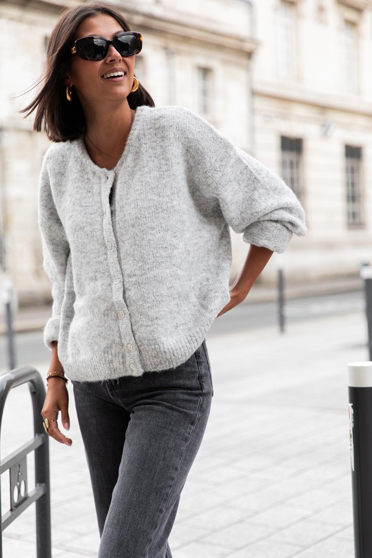 ALI Gris Clair - Gilet Laine