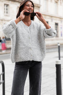 ALI Gris Clair - Gilet Laine
