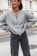 ALI Grigio scuro - Cardigan in lana