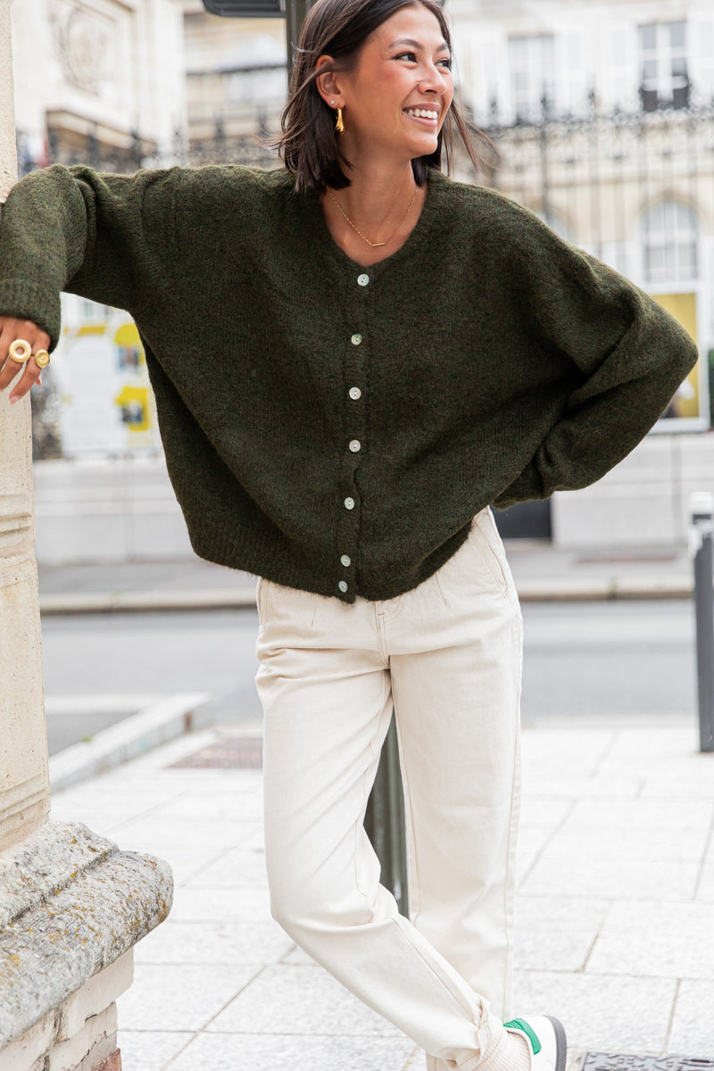 ALI Kaki - Gilet Laine