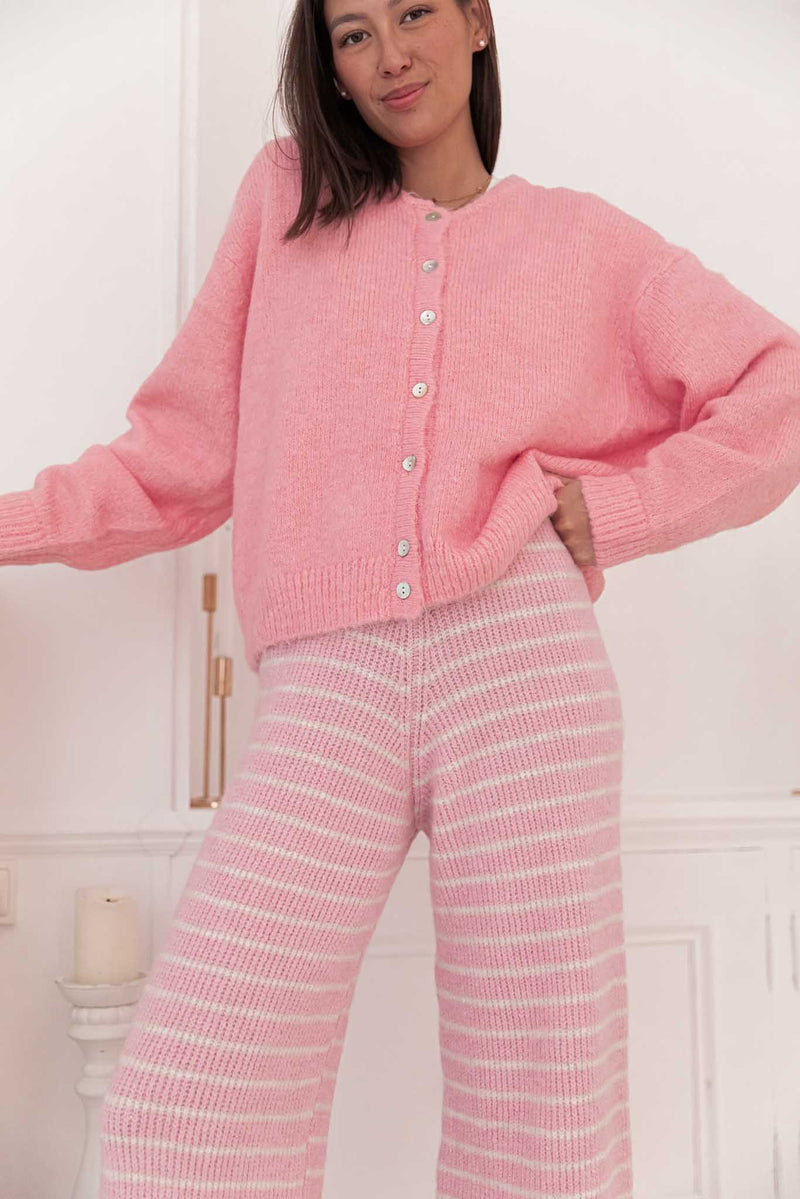ALI Rose Bonbon - Gilet Laine