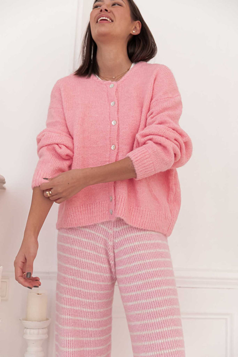 ALI Rose Bonbon - Gilet Laine