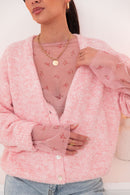 ALI Rose Chiné - Gilet Laine