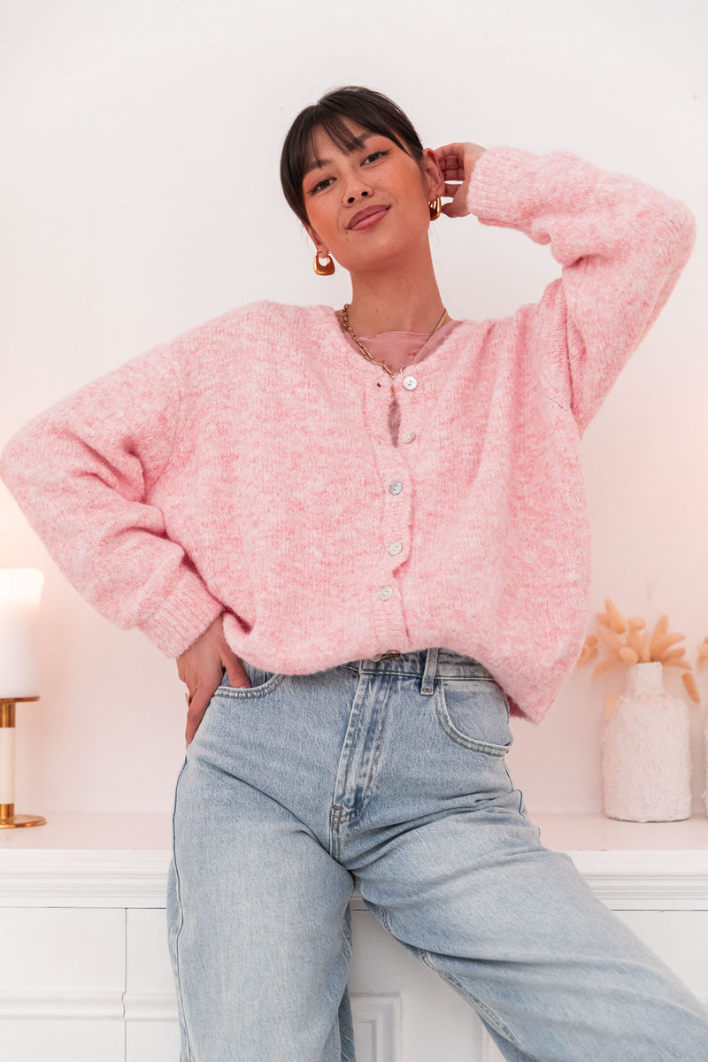 ALI Rose Chiné - Gilet Laine