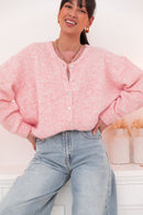 ALI Rose Chiné - Gilet Laine