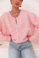 ALI Rose Chiné - Gilet Laine