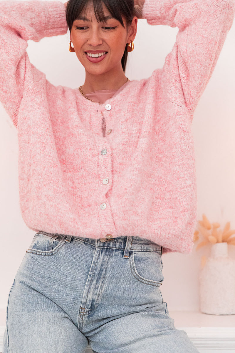 ALI Rose Chiné - Gilet Laine