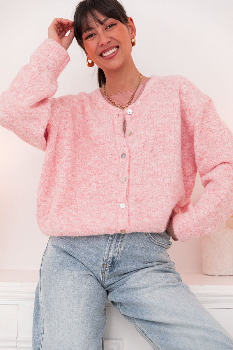 ALI Rose Chiné - Gilet Laine