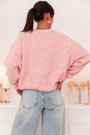 ALI Rose Chiné - Gilet Laine