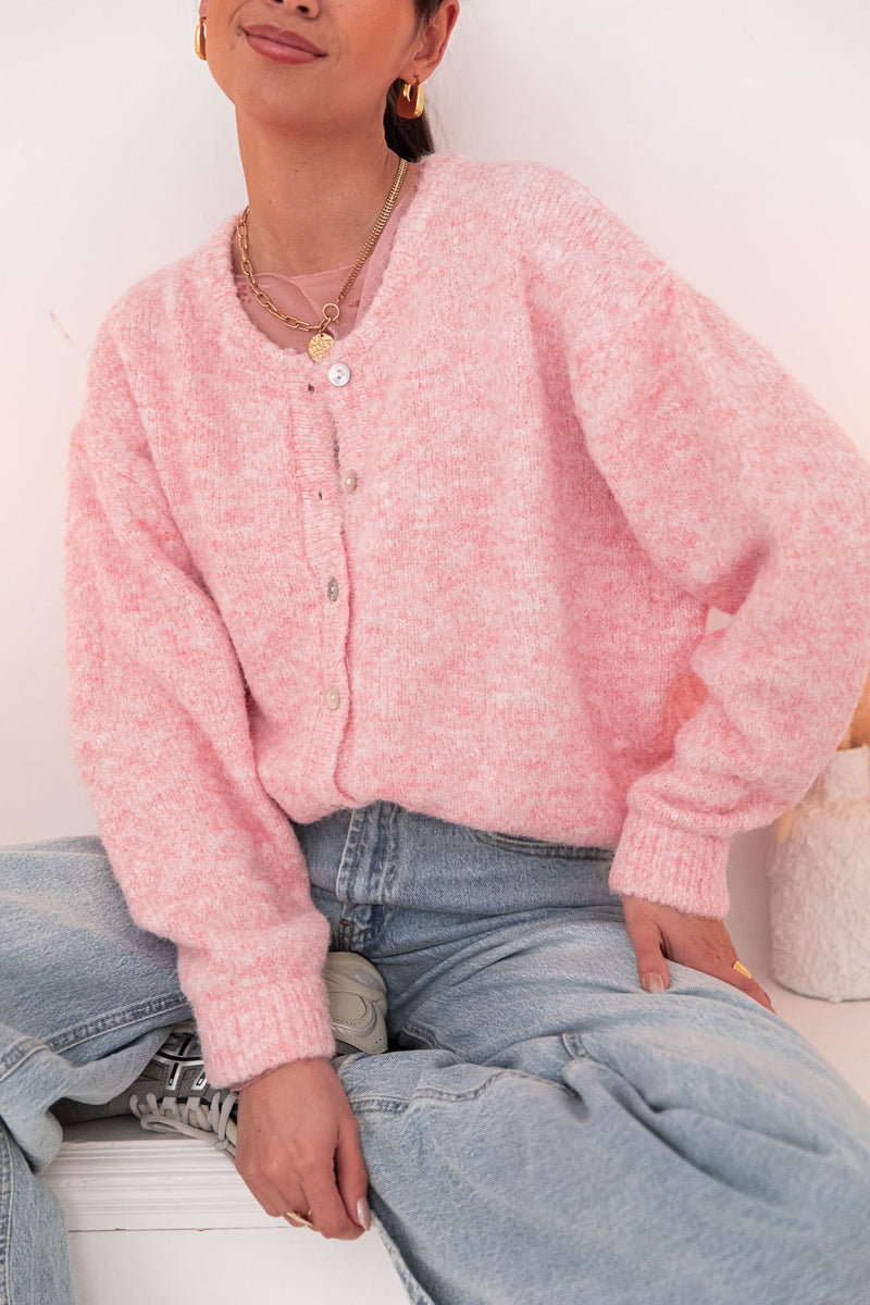 ALI Rose Chiné - Gilet Laine