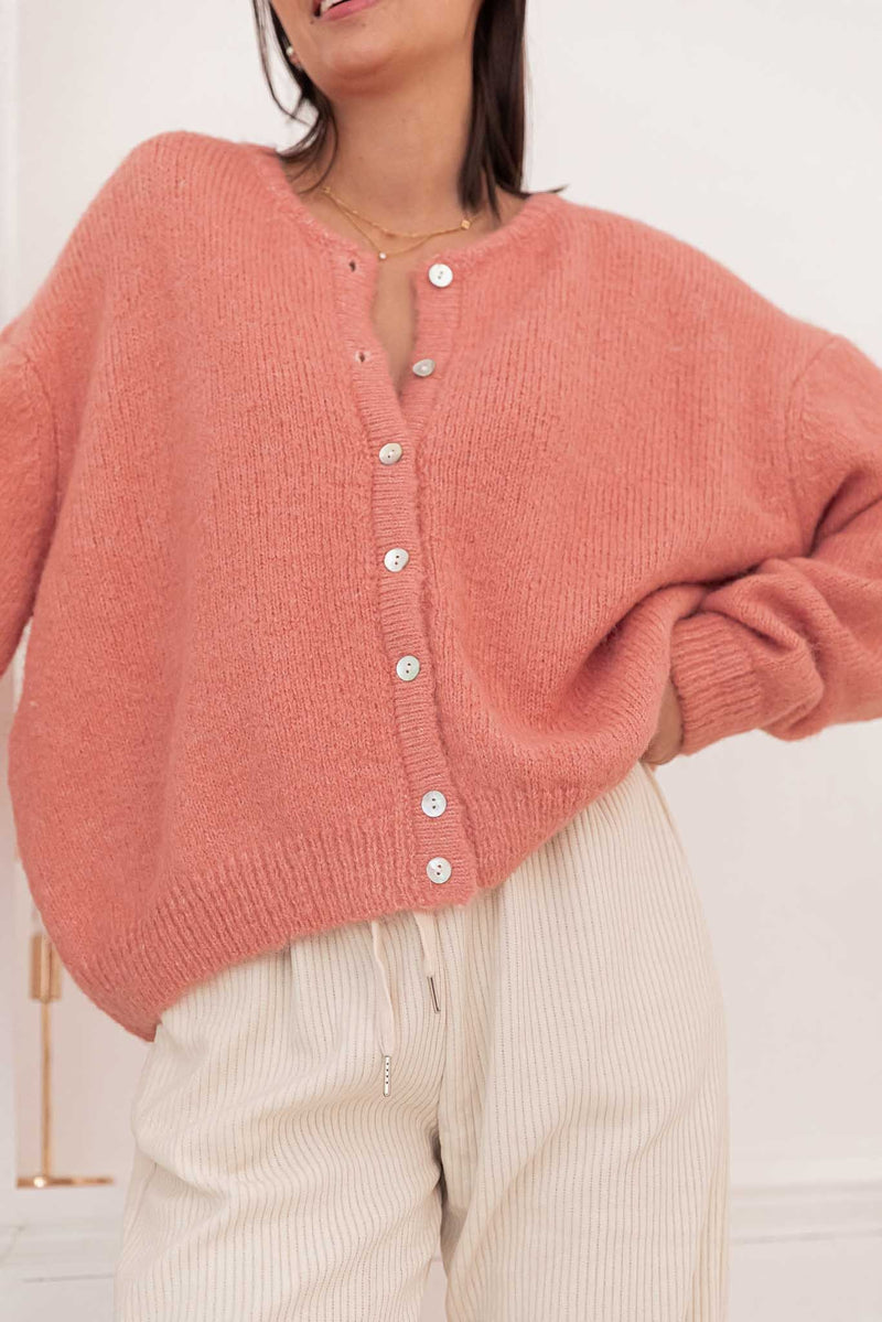 ALI Vieux Rose - Gilet Laine
