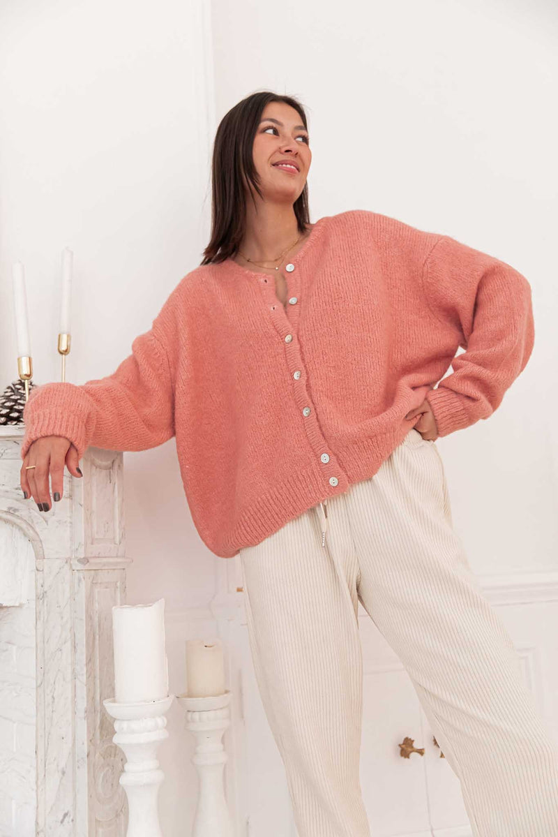 ALI Vieux Rose - Gilet Laine