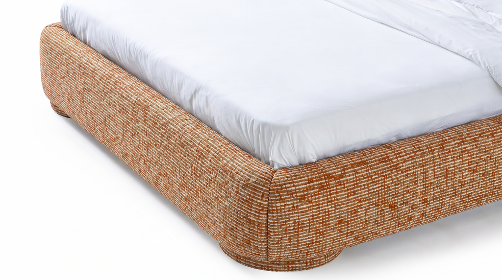 Alia – Polsterbett mit Bettkasten – Melierter Stoff