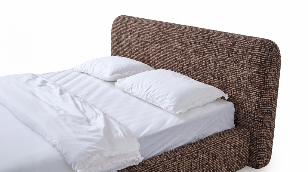Alia – Polsterbett mit Bettkasten – Melierter Stoff