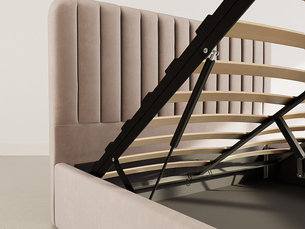 Alice - Ottoman Bed - Velvet - Taupe