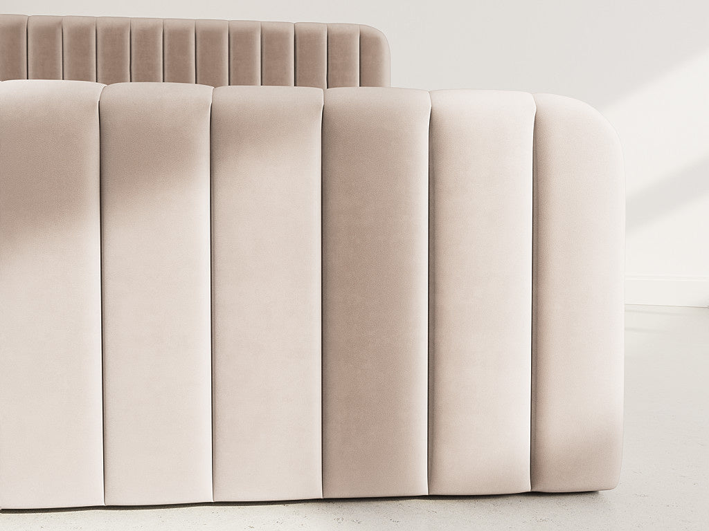 Alice - Ottoman Bed - Velvet - Taupe
